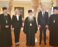 Justice minister Maja Popović received by the Locum Tenens of the Patriarchal Throne 